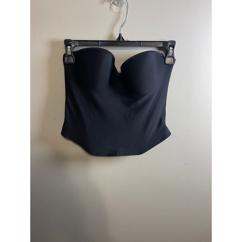 Lilyette by Maidenform Black Strapless Longline Corset Bra 829 Size 34C